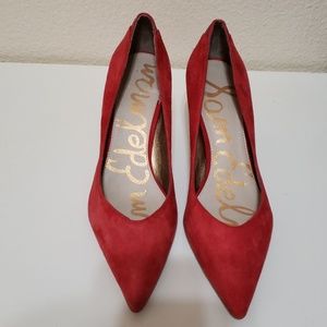 Suade Sam Edelman pointed heels